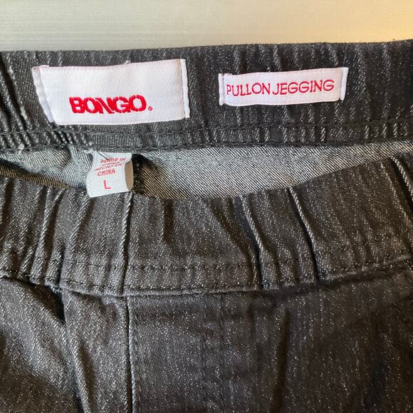 Bongo Women PullOn Jeggings size L Black Mid Rise Stretch - Picture 8 of 10